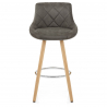 Tabouret de Bar Faux Cuir - Fuse Gris Foncé