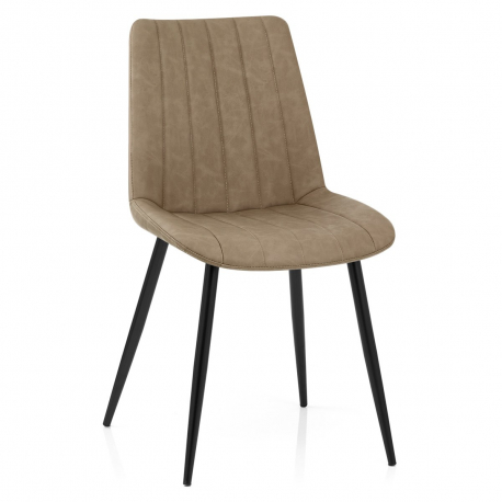 Chaise Faux Cuir Antique - Camino Marron
