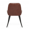 Chaise Faux Cuir Antique - Lincoln Marron