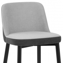 Tabouret de Bar Tissu - Hudson Gris