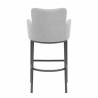 Tabouret de Bar Tissu - Porter Gris