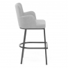 Tabouret de Bar Tissu - Porter Gris