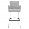 Tabouret de Bar Tissu - Porter Gris