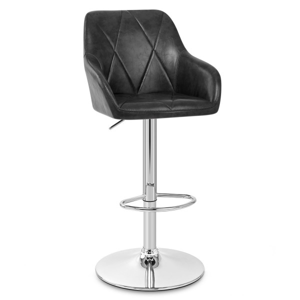 Tabouret de Bar Faux Cuir - Modena Noir Tabouret de Bar Faux Cuir - Modena Noir