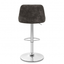 Tabouret de Bar Faux Cuir Antique - Hobart Gris