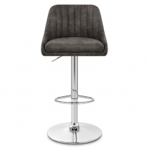 Tabouret de Bar Faux Cuir Antique - Hobart Gris