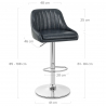 Tabouret de Bar Faux Cuir - Hobart Gris