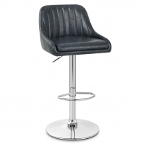 Tabouret de Bar Faux Cuir - Hobart Gris