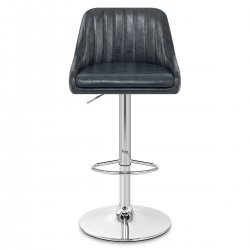 Tabouret de Bar Faux Cuir - Hobart Gris