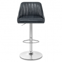 Tabouret de Bar Faux Cuir - Hobart Gris