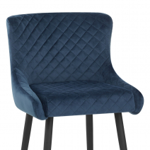 Tabouret de Bar Velours - Provence Bleu