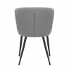 Chaise Métal Faux Cuir - Provence Gris Chaise Métal Faux Cuir - Provence Gris