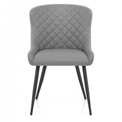 Chaise Métal Faux Cuir - Provence Gris