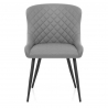 Chaise Métal Faux Cuir - Provence Gris Chaise Métal Faux Cuir - Provence Gris