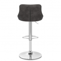 Tabouret de Bar Faux Daim Antique - Hype Gris Foncé