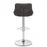 Tabouret de Bar Faux Daim Antique - Hype Gris Foncé