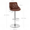 Tabouret de Bar Faux Cuir Antique - Hype Marron