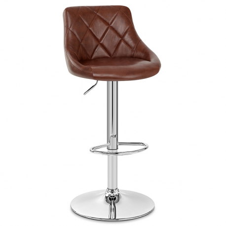 Tabouret de Bar Faux Cuir Antique - Hype Marron