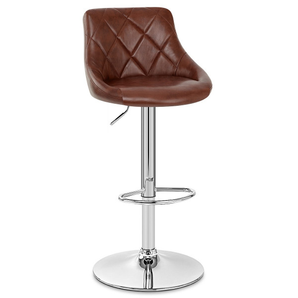 Tabouret de Bar Faux Cuir Antique - Hype Marron