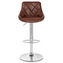 Tabouret de Bar Faux Cuir Antique - Hype Marron