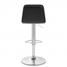 Chaise de Bar Faux Cuir Chrome - Pulse Noir