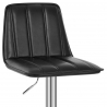 Chaise de Bar Faux Cuir Chrome - Pulse Noir