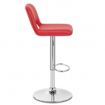 Tabouret de Bar Faux Cuir - Hugo Rouge