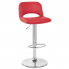 Tabouret de Bar Faux Cuir - Hugo Rouge