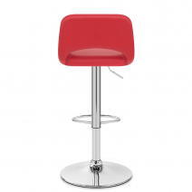 Tabouret de Bar Faux Cuir - Hugo Rouge