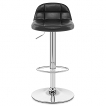 Tabouret de Bar Faux Cuir Antique - Spark Noir