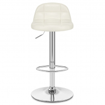 Tabouret de Bar Faux Cuir Antique - Spark Crème