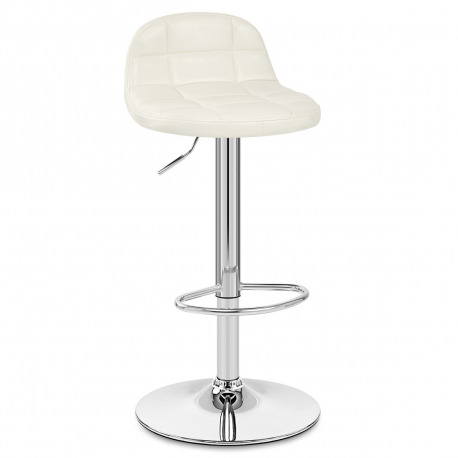 Tabouret de Bar Faux Cuir Antique - Spark Crème
