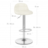 Tabouret de Bar Faux Cuir Antique - Spark Crème