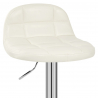 Tabouret de Bar Faux Cuir Antique - Spark Crème