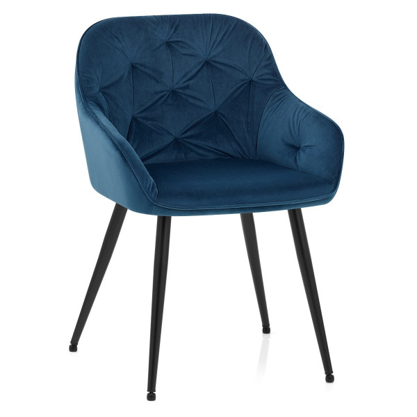 Chaise Velours - Henderson Bleu