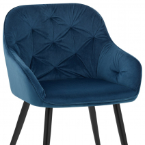 Chaise Velours - Henderson Bleu