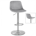 Chaise de Bar Chrome Brossé Velours - Scoop