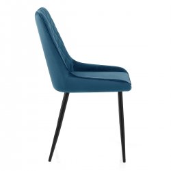 Chaise Velours - Chevy Bleu