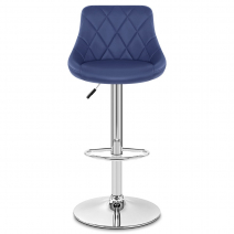 Chaise de Bar Faux Cuir - Stitch Noir