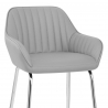Tabouret de Bar Faux Cuir Chrome - Kanto Gris 