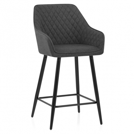 Tabouret de Bar Tissu - Cello Gris