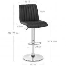 Tabouret de Bar Cuir Véritable - Debut