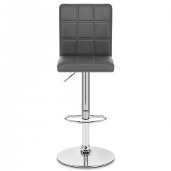 Chaise de Bar Faux Cuir Chrome - Criss Cross