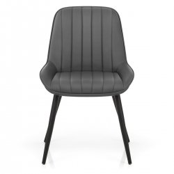 Chaise Faux Cuir - Mustang Gris