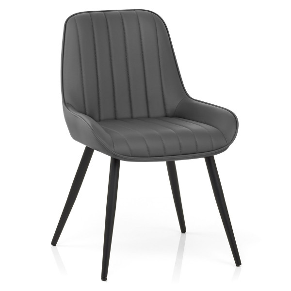 Chaise Faux Cuir - Mustang Gris Chaise Faux Cuir - Mustang Gris