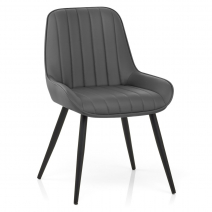 Chaise Faux Cuir - Mustang Gris