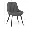 Chaise Faux Cuir - Mustang Gris