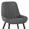 Chaise Faux Cuir - Mustang Gris