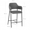 Tabouret de Bar Faux Cuir - Trent