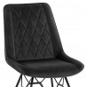 Chaise Velours - Indi - Noir